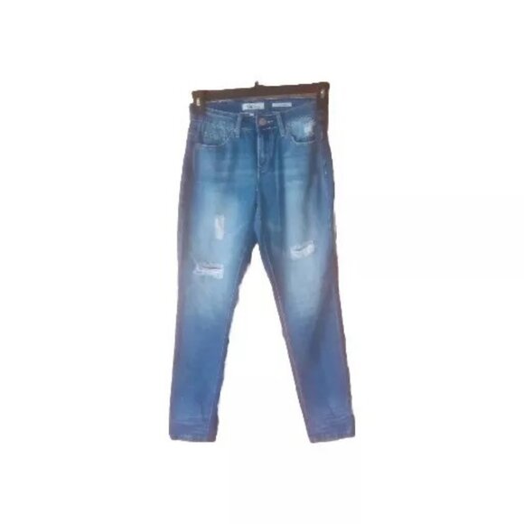 YMI Dream Ladies Mid Rise  distressed Skinny Dream Fit Jeans Size 3 - Picture 1 of 8